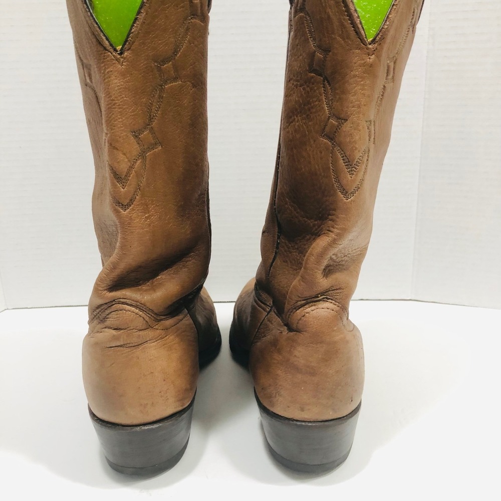 Abilene Men's 9EE Western Boots Elk Leather Cowboy Cowgirl Work Ranch‎ Farm USA - Picture 13 of 15